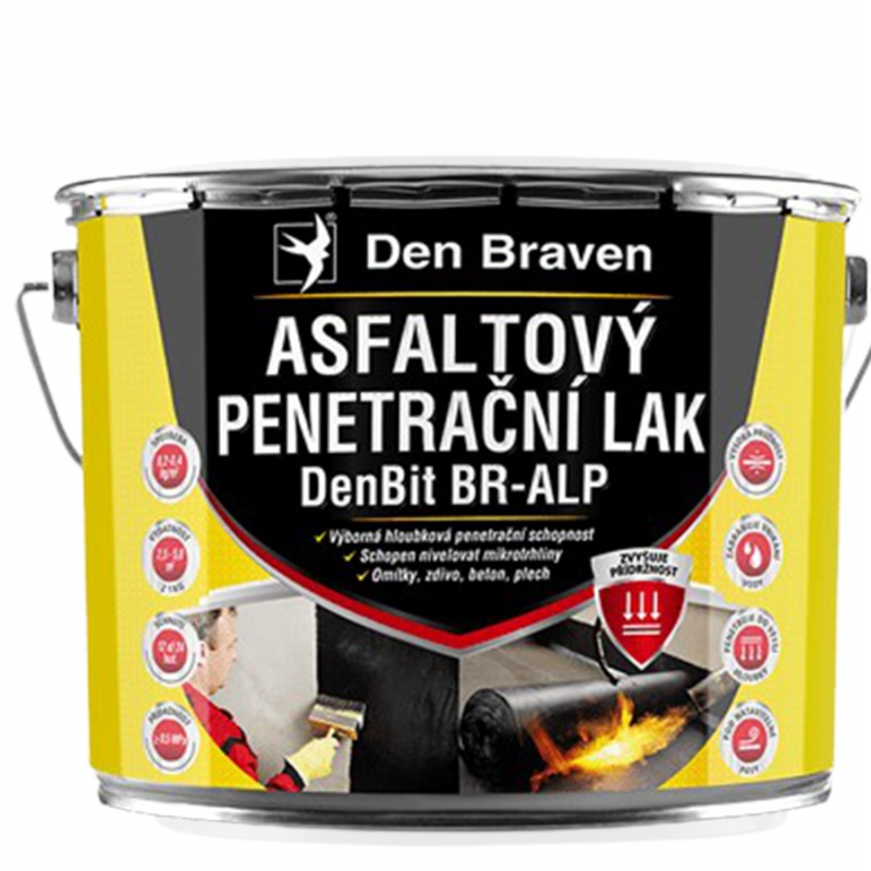 Den Braven Asfaltový penetrační lak DenBit BR - ALP Asfaltový penetrační lak DenBit BR - ALP, plechovka 19 kg, černý