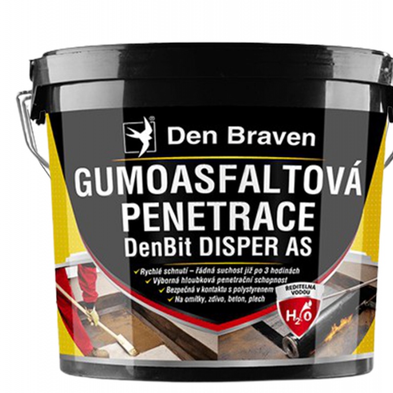 Den Braven Gumoasfaltová penetrace DenBit DISPER AS Gumoasfaltová penetrace DenBit DISPER AS, kbelík 5 kg, černá