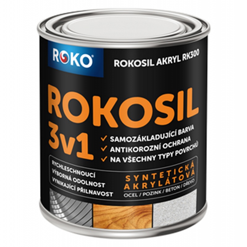 Rokospol Rokosil 3v1 1000 bílá lesk 0,6 l