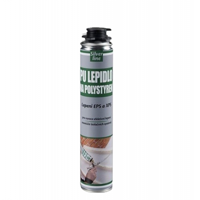 Den Braven PU lepidlo na polystyren Silver line, pistolová dóza 750 ml, žluté