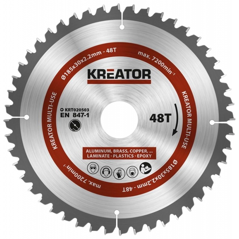 Kreator Příslušenství Kreator pilový kotouč univerzální 185mm, 48T