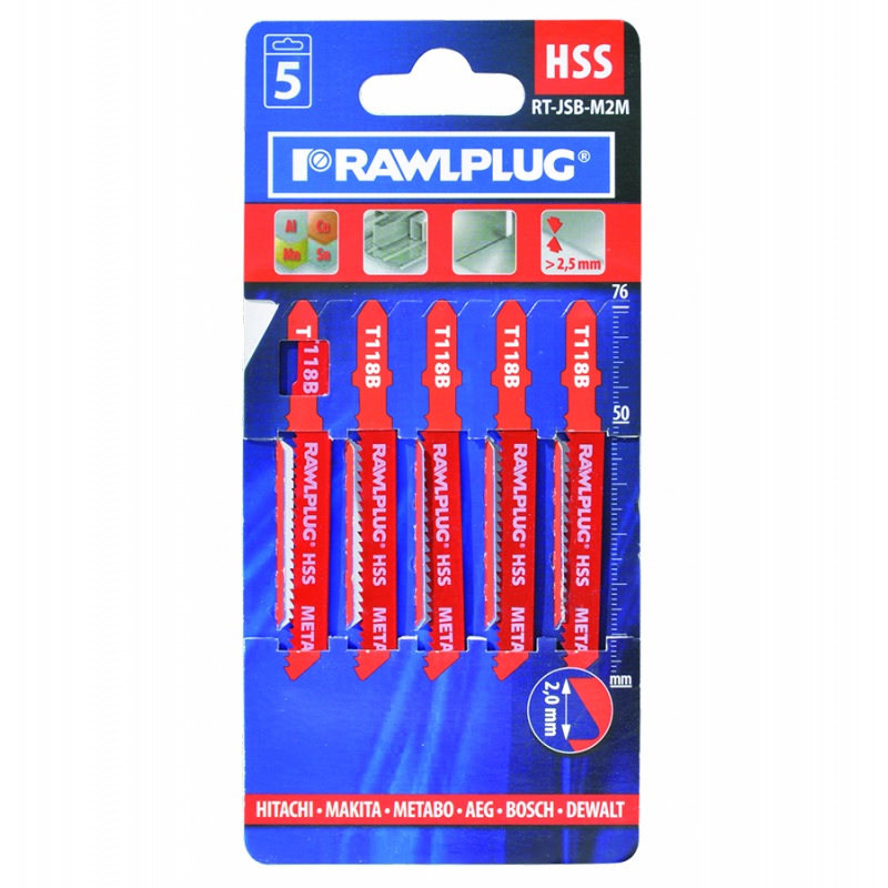 Rawlplug Pilový list do přímočaré pily na kov 77 mm, 1,2 mm