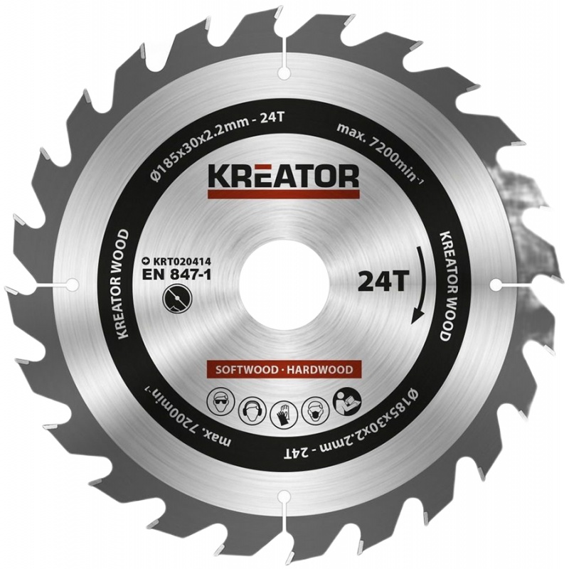 Kreator Příslušenství Kreator Pilový kotouč na dřevo 185mm