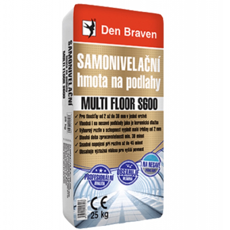 Den Braven Samonivelační hmota na podlahy MULTI FLOOR S600, pytel 25 kg