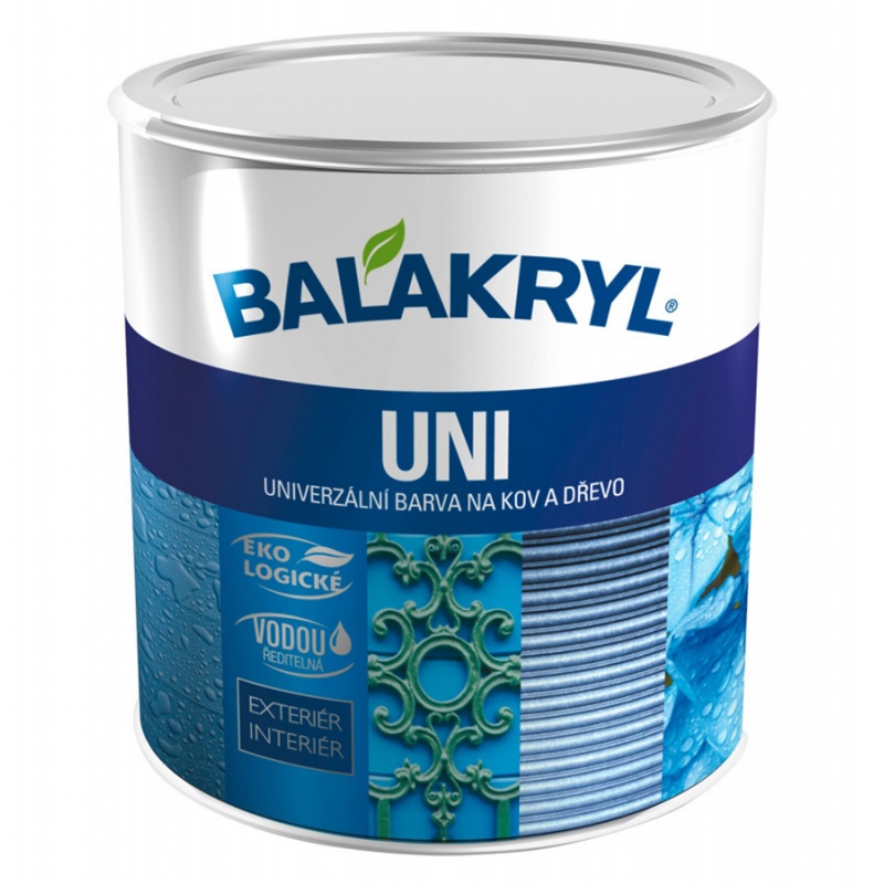 Balakryl Barvy a laky Hostivař akryl Uni mat 0105 2,5 kg sv. šedý