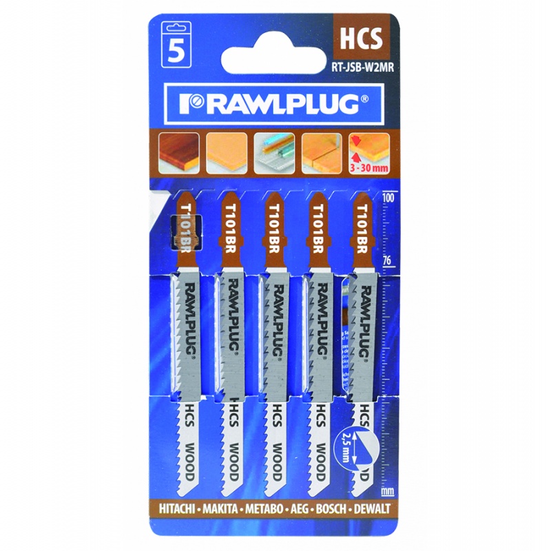 Rawlplug Pilový list do přímočaré pily na dřevo 2,5 mm 100 mm, 2,5 mm